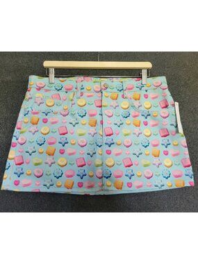 Lisa Says Gah Polly Pocket Novelty Jean Chloe Mini Skirt Coquette Retro L NWT